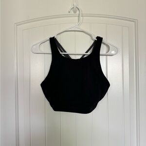 Lululemon Black & Gray Criss Cross Back Sports Bra size Small